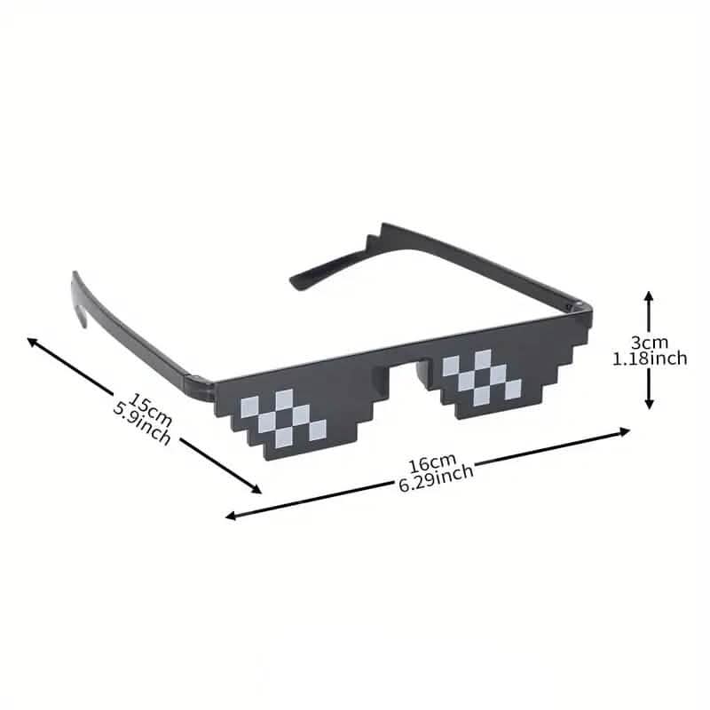 Anime Pixel Mosaic Funny Party Glasses DailySale