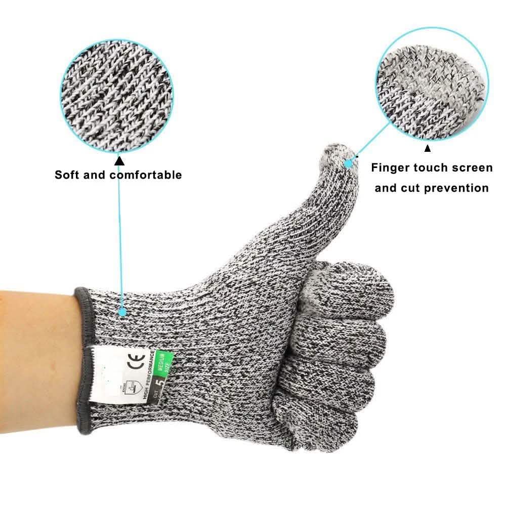 Anti-Cut Gloves 5 Grade Safety Cut Proof Stab Resistant Stainless Steel DailySale