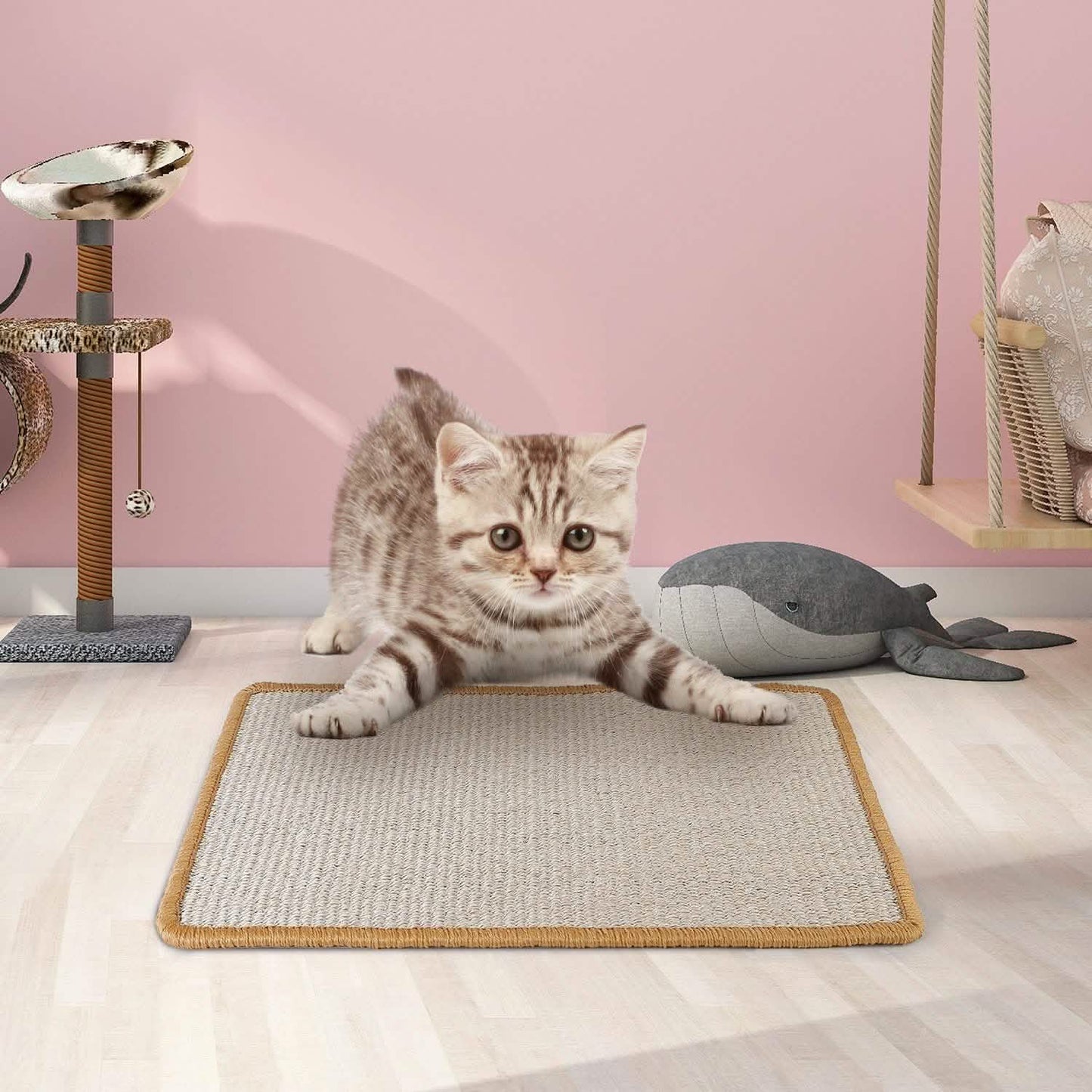 Anti-Slip Mat Horizontal Cat Floor Scratching Pad Rug DailySale