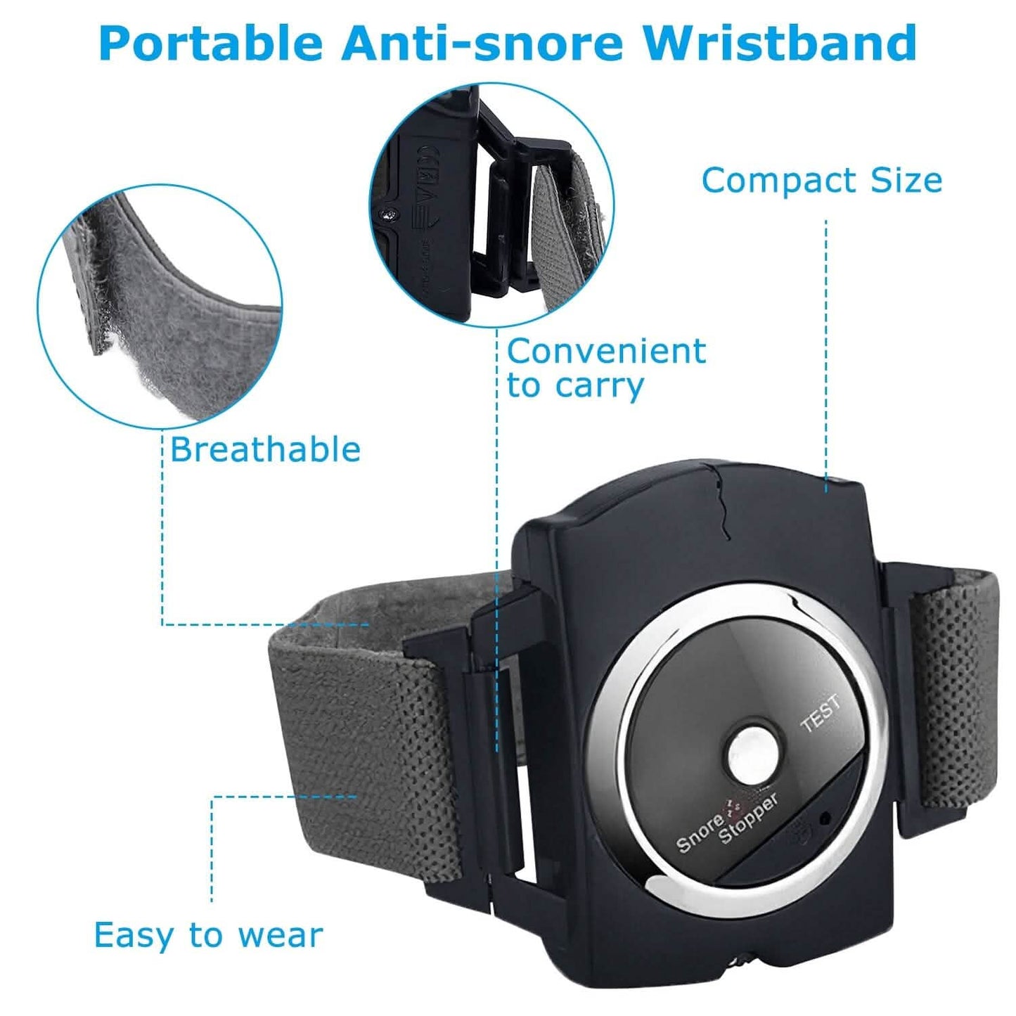 Anti-Snore Infrared Wristband with Conductive Film DailySale