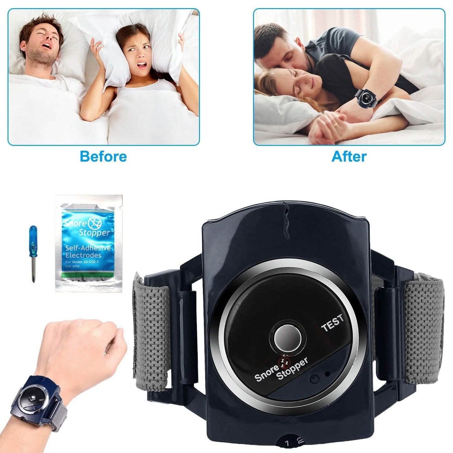 Anti-Snore Infrared Wristband with Conductive Film DailySale