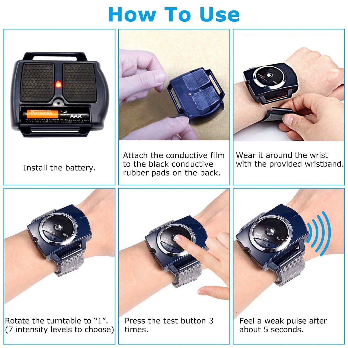 Anti-Snore Infrared Wristband with Conductive Film DailySale