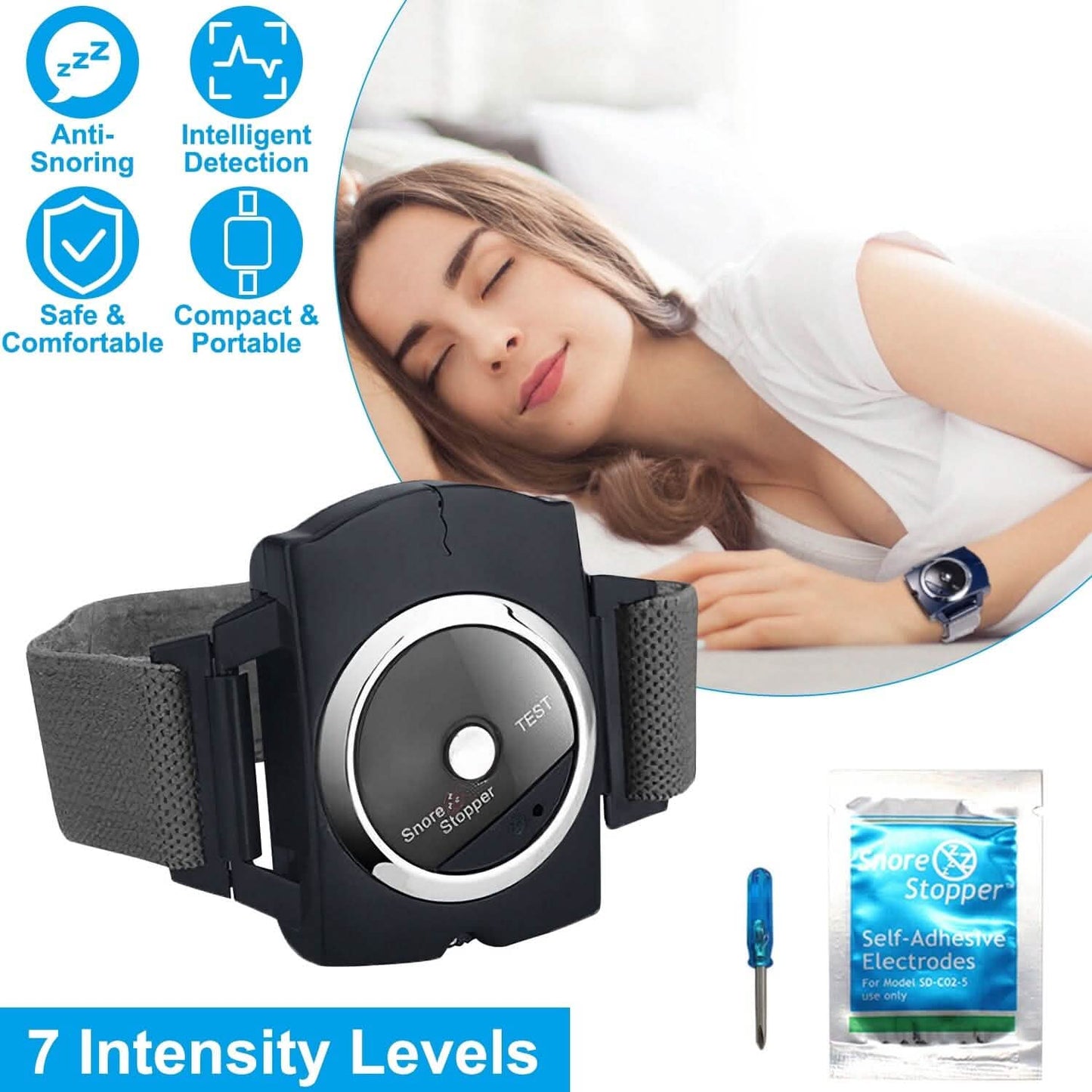 Anti-Snore Infrared Wristband with Conductive Film DailySale