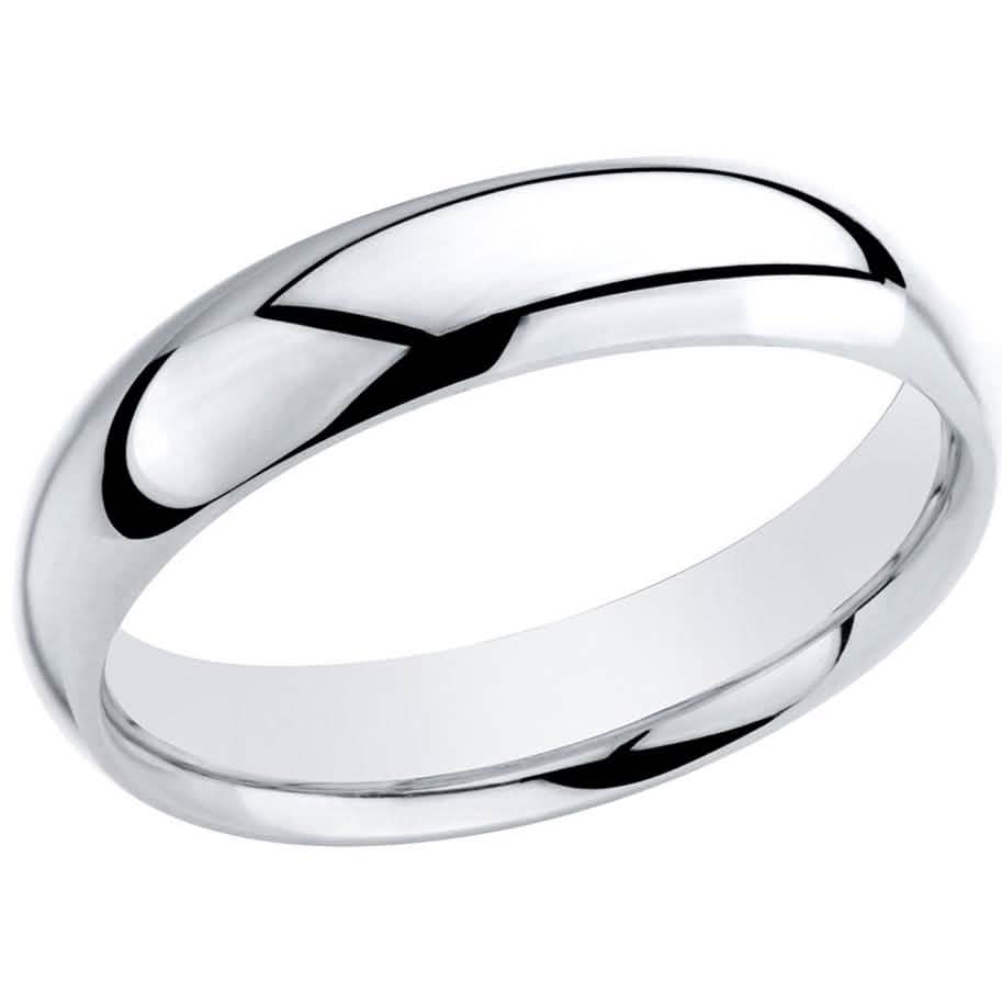 Anti-Tarnished High Polished Plain 5MM Wedding Unisex Band DailySale