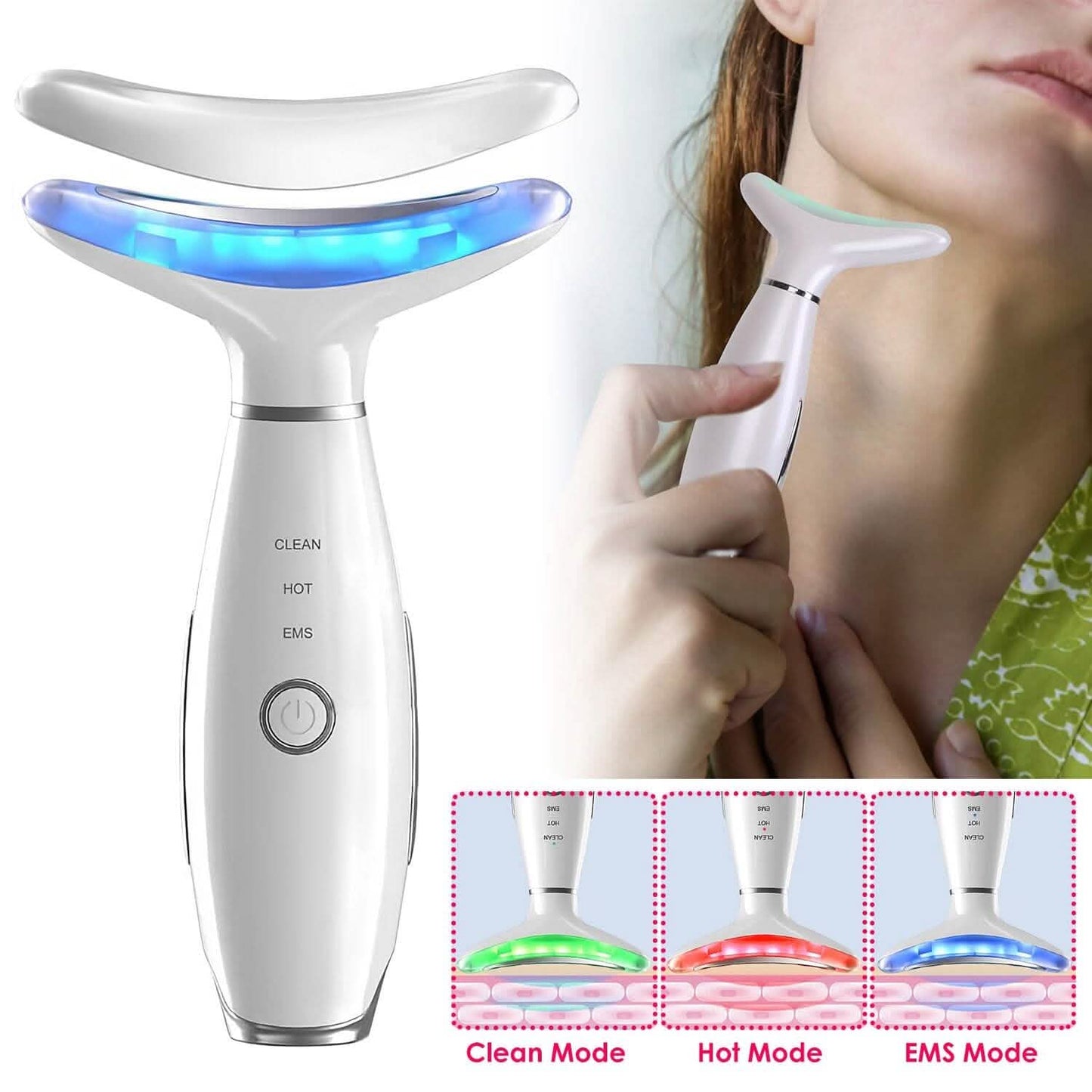 Anti Wrinkles Face Neck Massager Double Chin Reducer DailySale