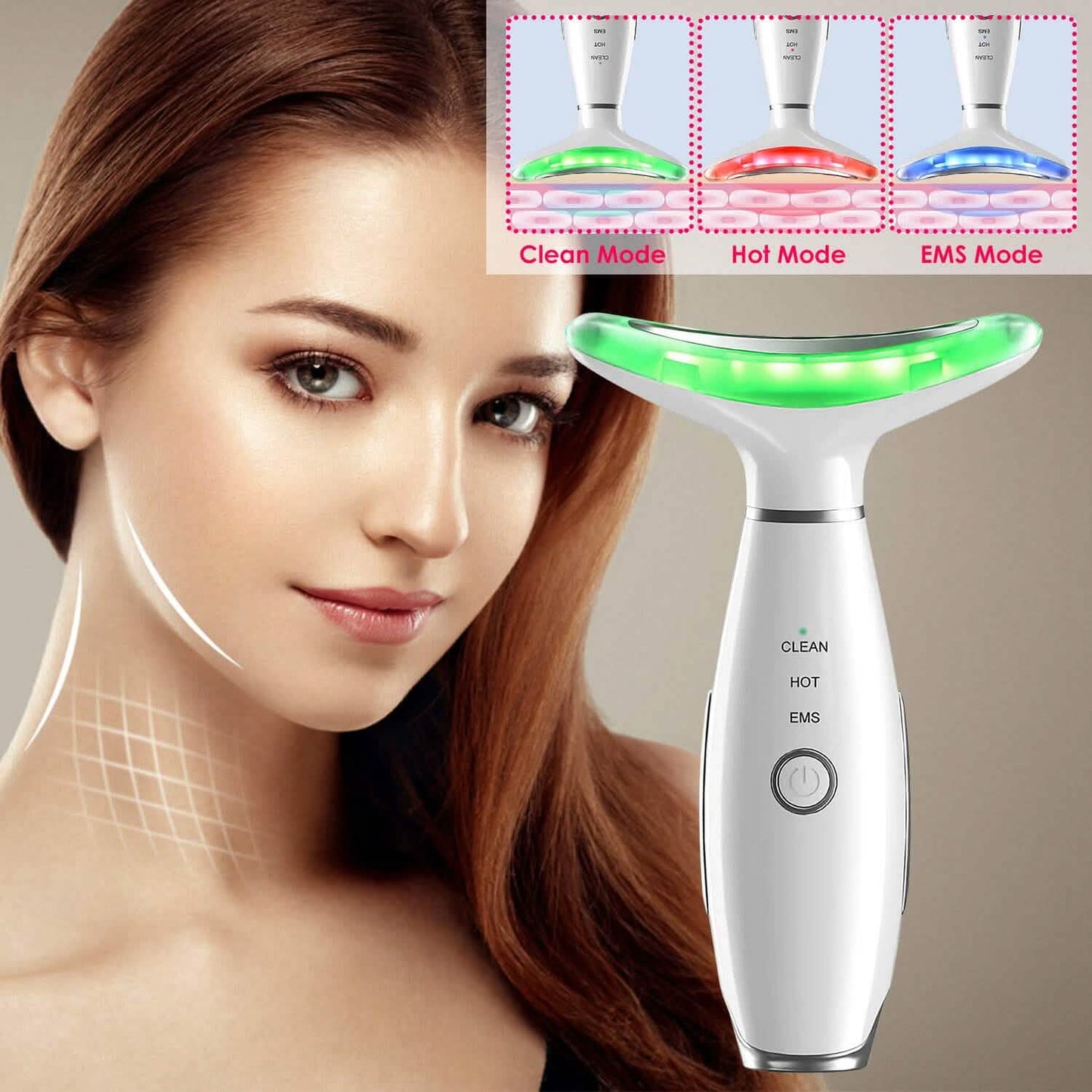 Anti Wrinkles Face Neck Massager Double Chin Reducer DailySale