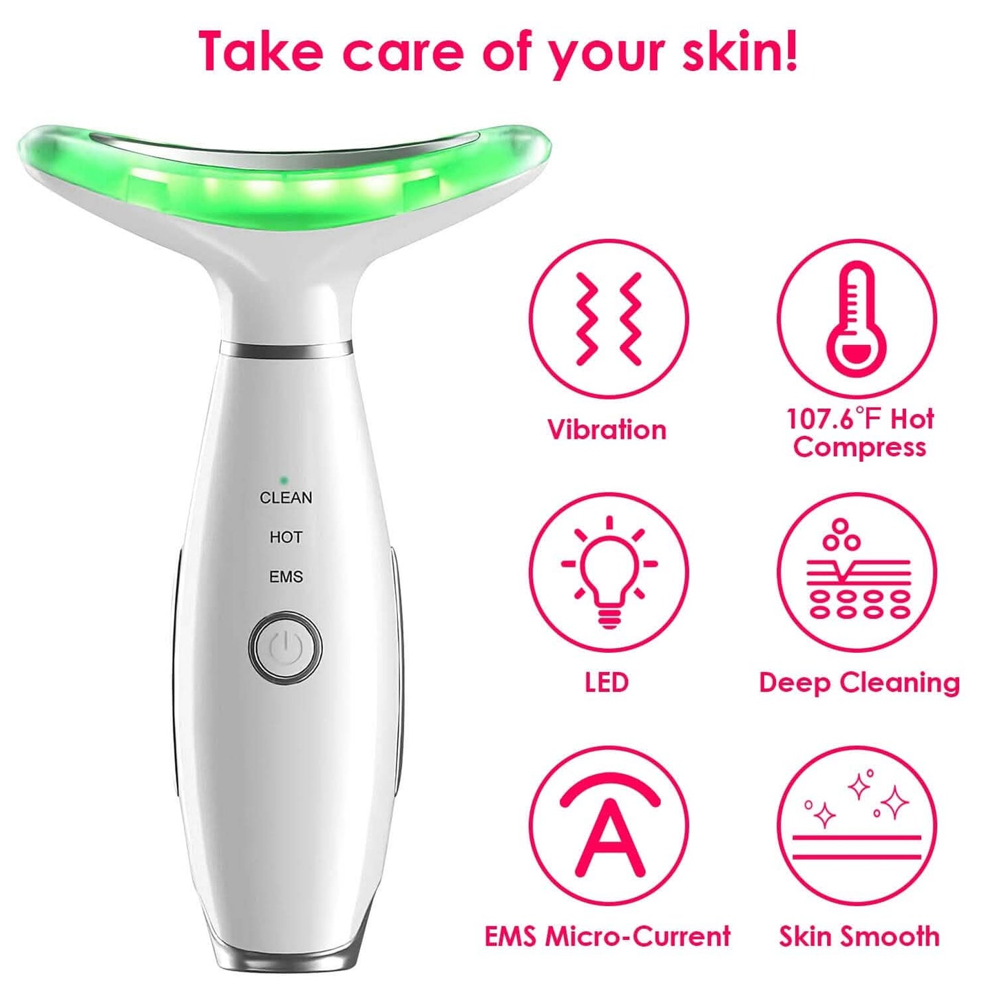 Anti Wrinkles Face Neck Massager Double Chin Reducer DailySale