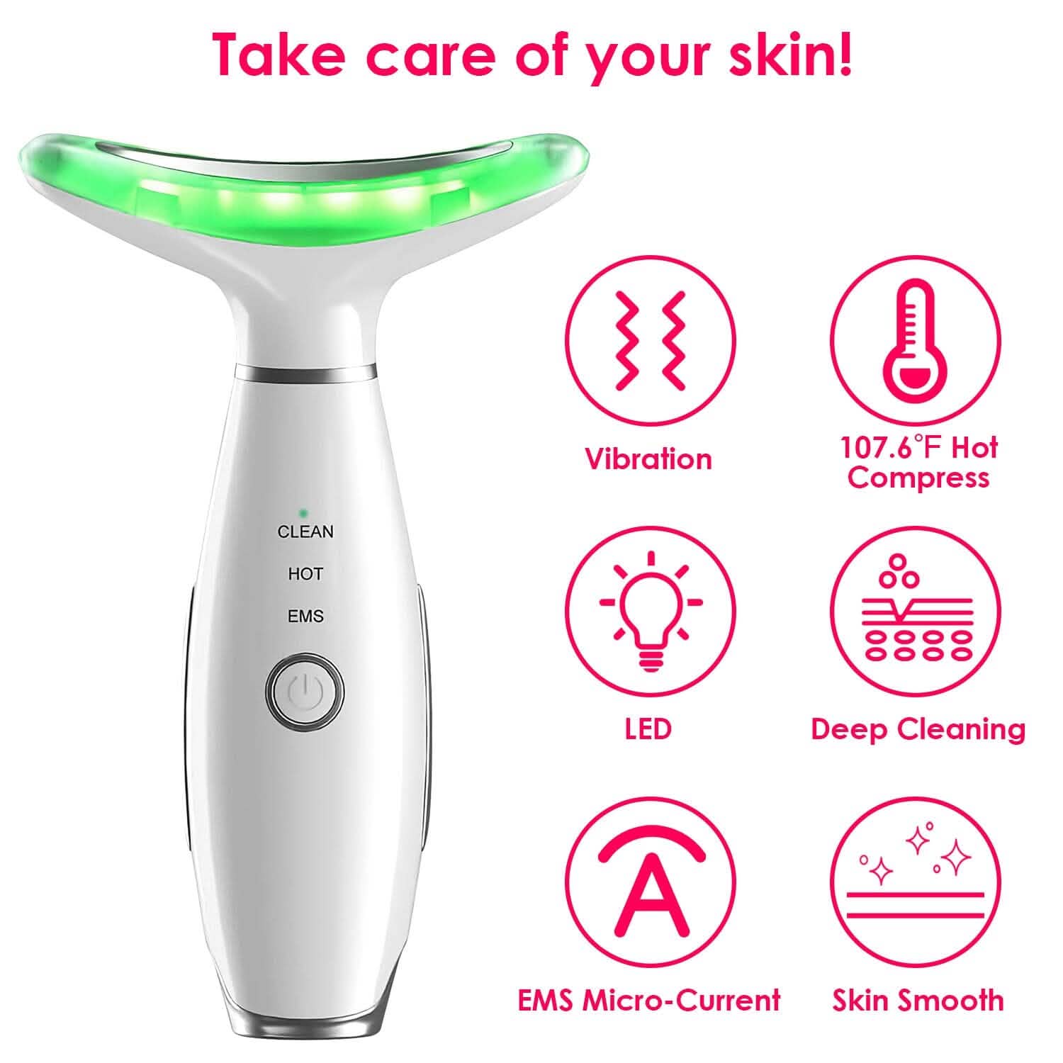 Anti Wrinkles Face Neck Massager Double Chin Reducer DailySale
