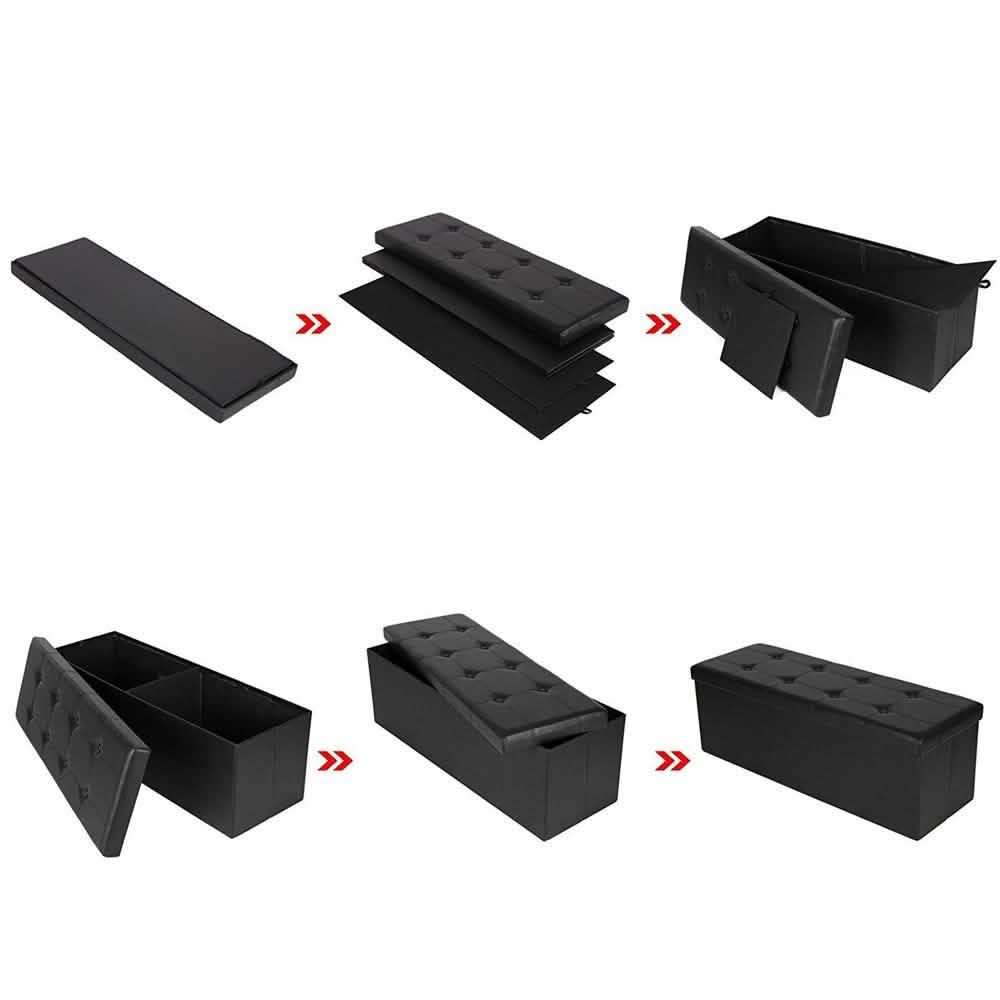 AOZRYNL 43 Inches Folding Storage Ottoman Bench DailySale