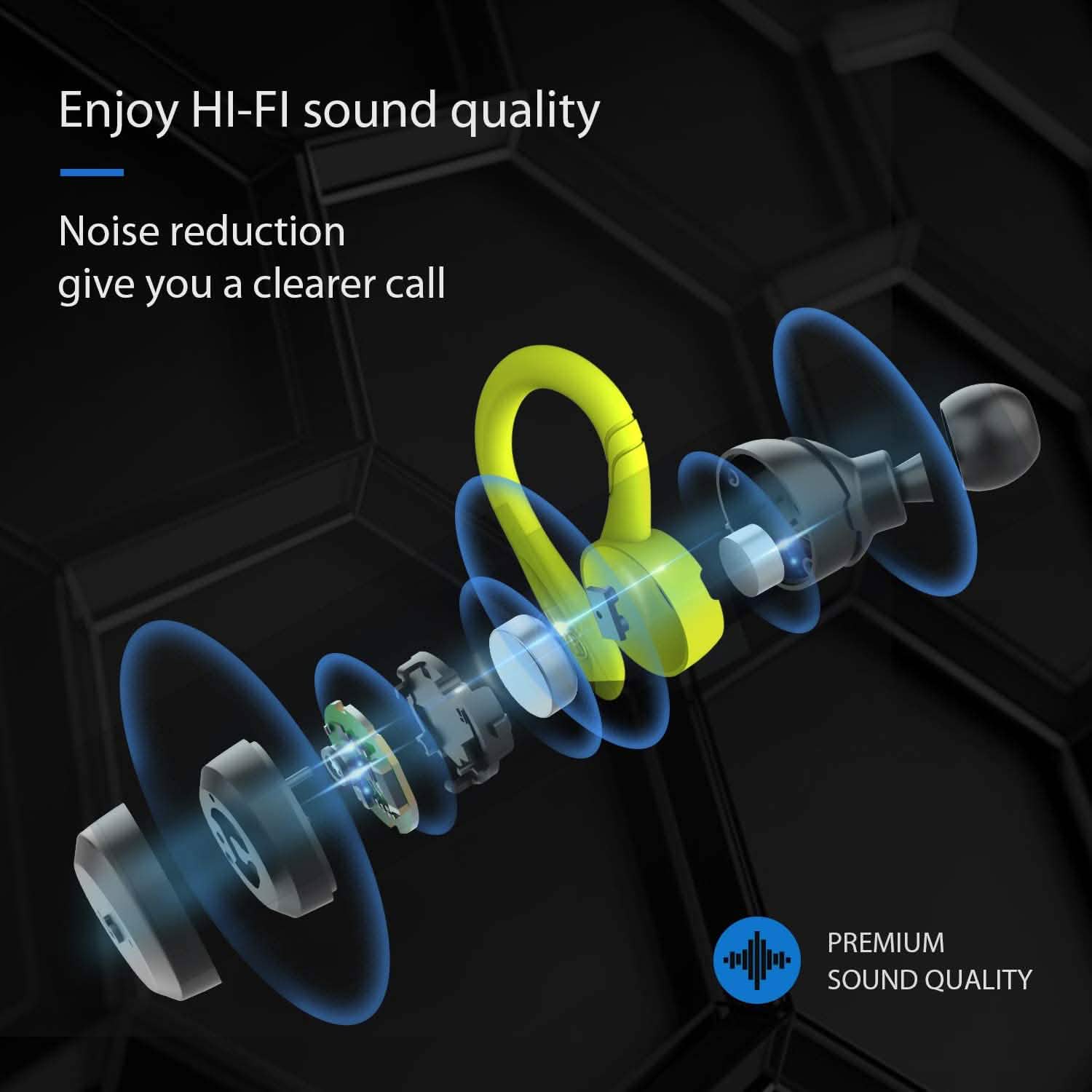 APEKX Bluetooth Headphones True Wireless Earbuds with Charging Case DailySale