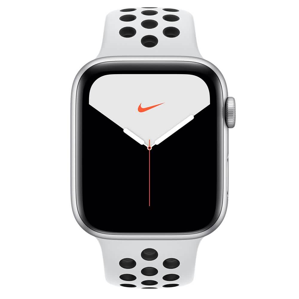 Apple Watch Nike Series 5 (GPS) 44mm Silver Aluminum Case with Pure Platinum/Black Nike Sport Band DailySale