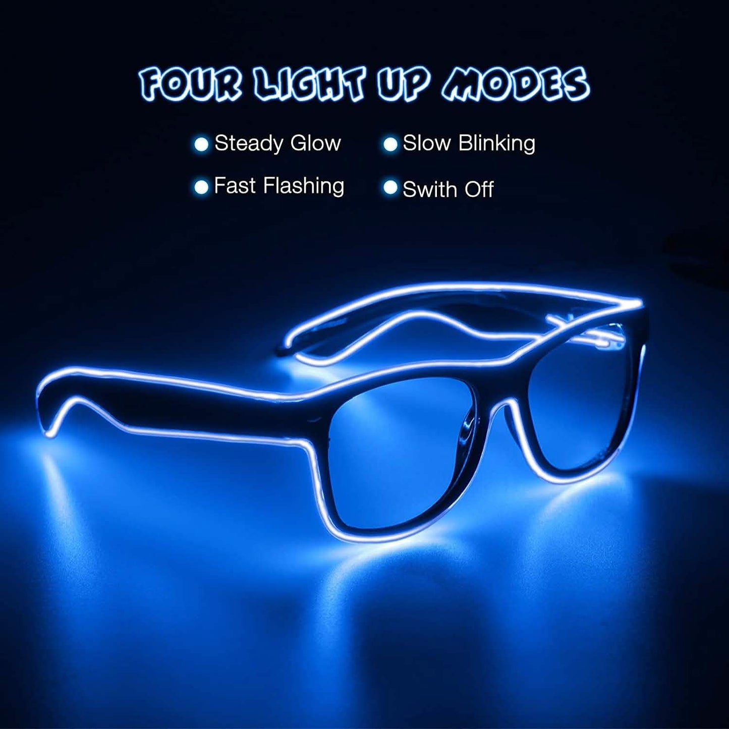 Aquat Light up EL Wire Neon Rave Glasses DailySale