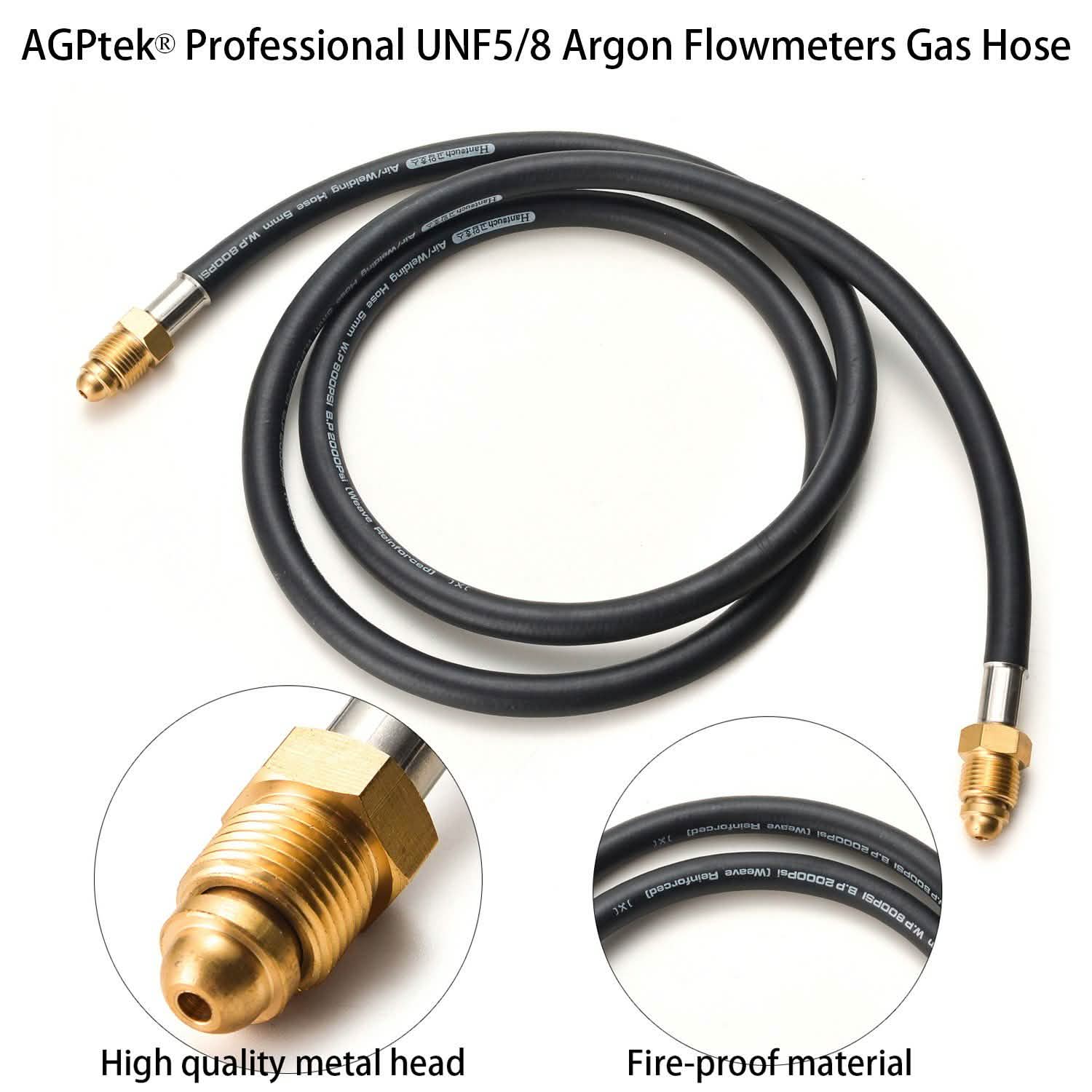 Argon CO2 Flow Meter Regulator Hose Mig Tig UNF5/8, 6.56ft with Inert Gas Fitting DailySale