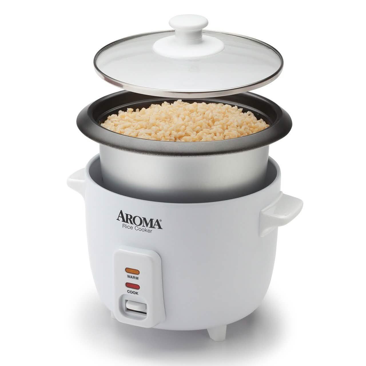 Aroma 6-Cup 1.5Qt. Non-Stick Rice Cooker (Refurbished) DailySale