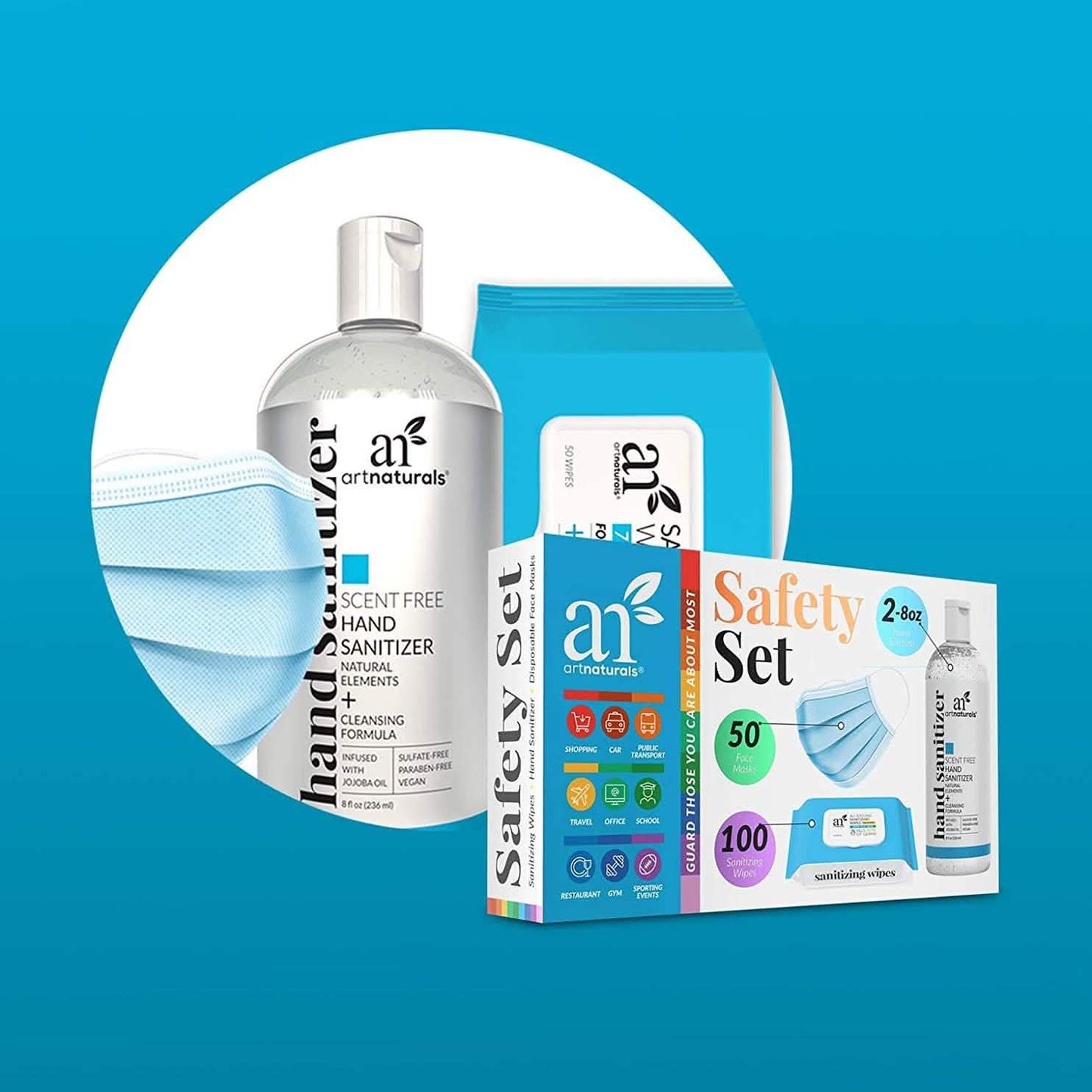 Art Naturals All Purpose Sanitizing Cleansing Personal Protection Kit DailySale