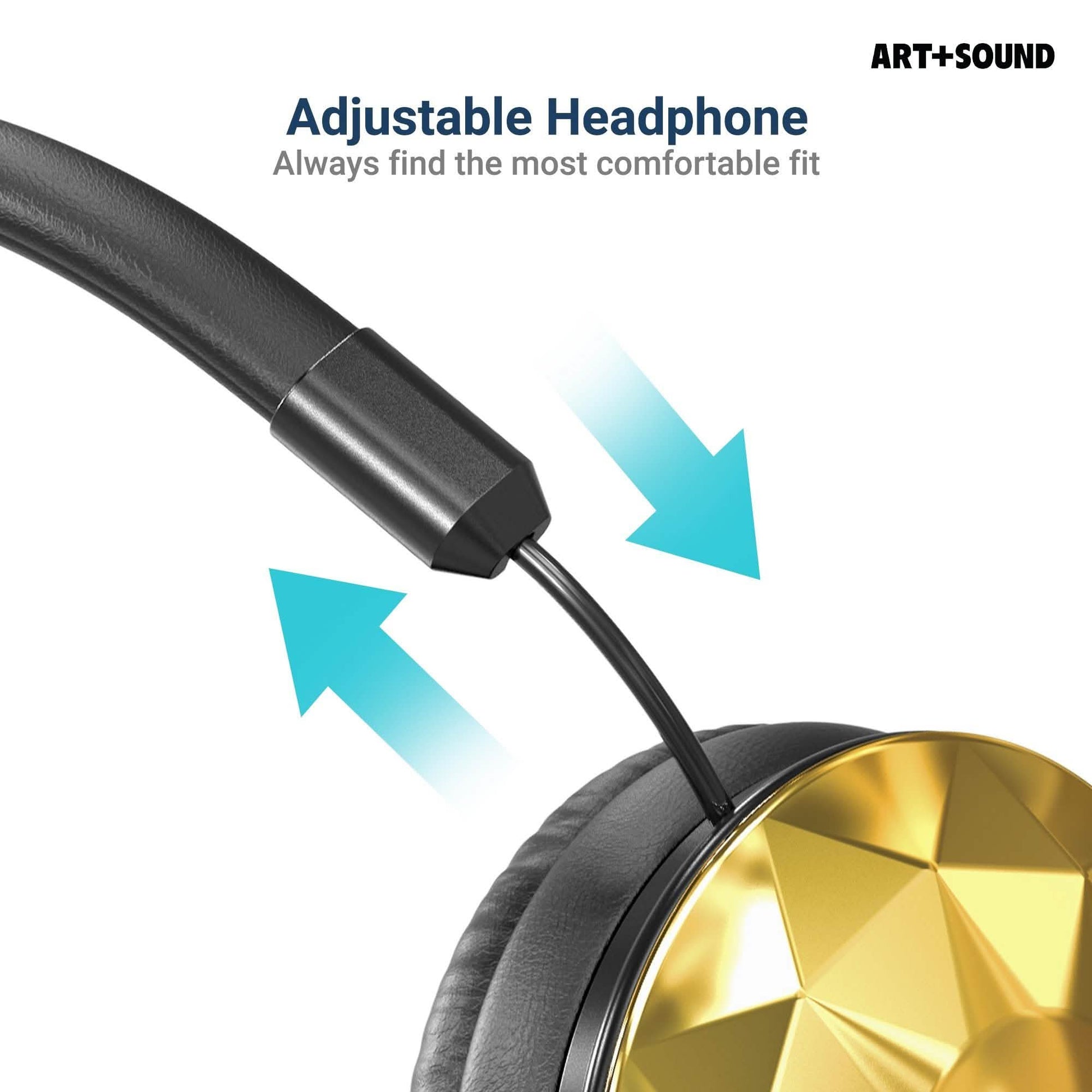 Art & Sound Faceted On-Ear Wired Headphones DailySale