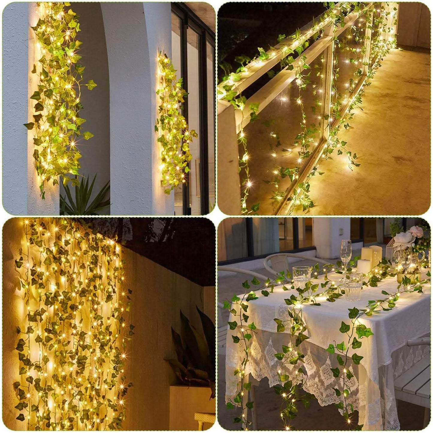 Artificial Ivy Leaves String Lights DailySale