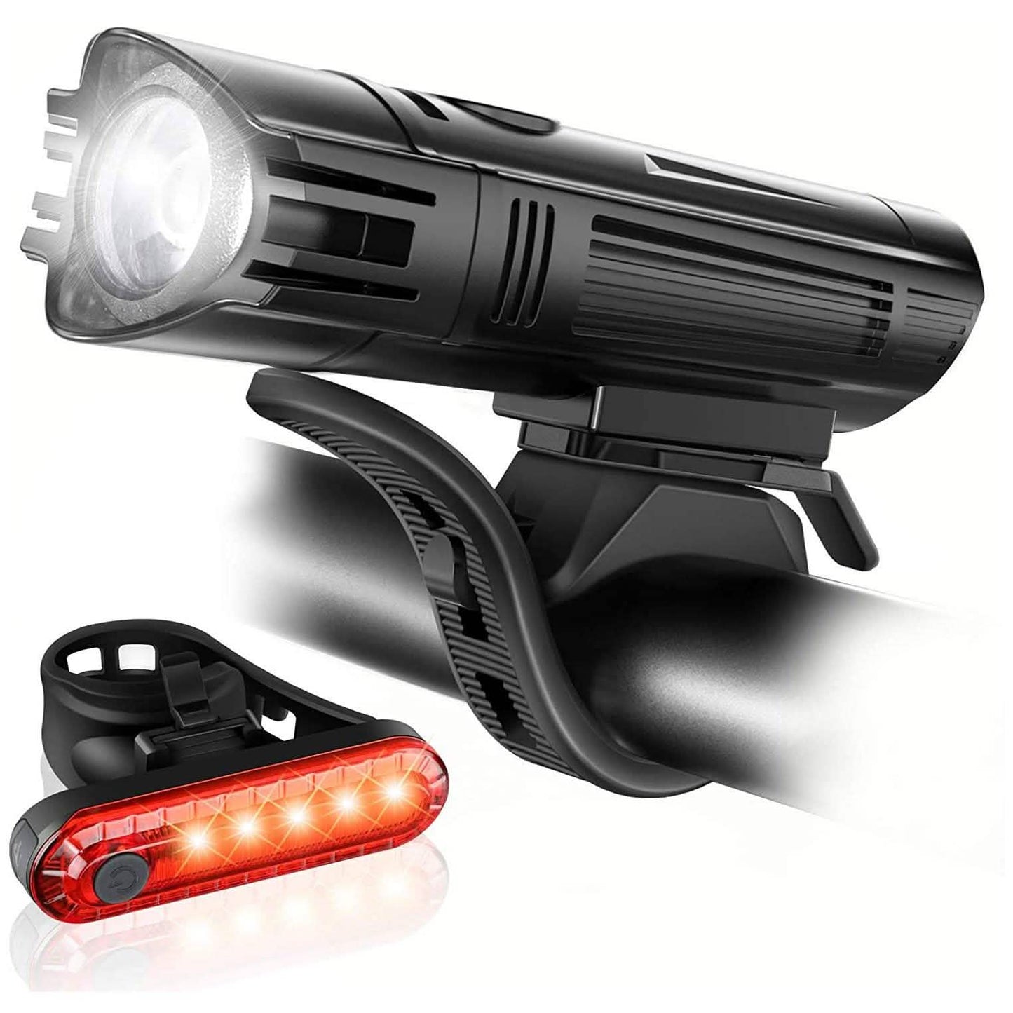 Ascher Ultra Bright USB Rechargeable Bike Light Set DailySale