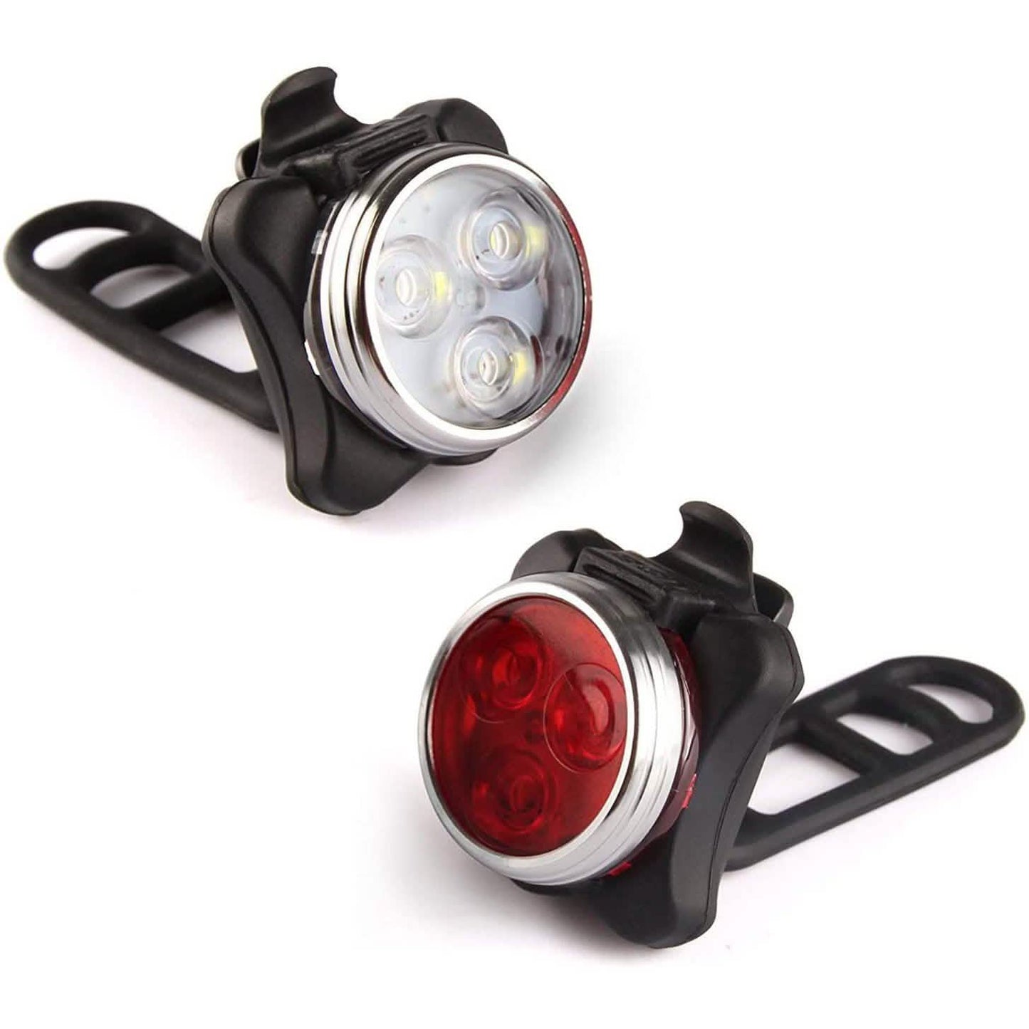 Ascher USB Rechargeable Bike Light Set DailySale