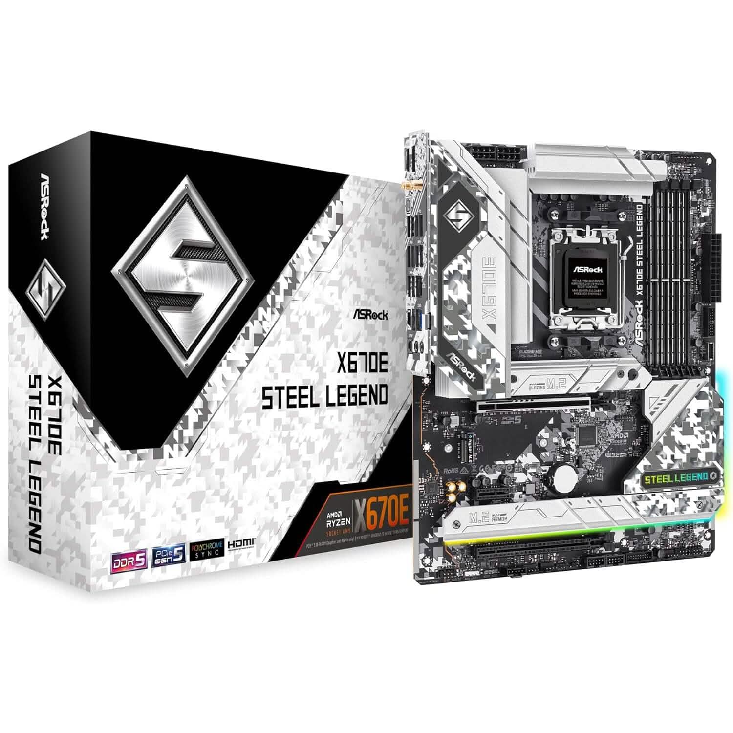 ASRock X670E Steel Legend Support AMD AM5 Ryzen Motherboard (Refurbished) DailySale