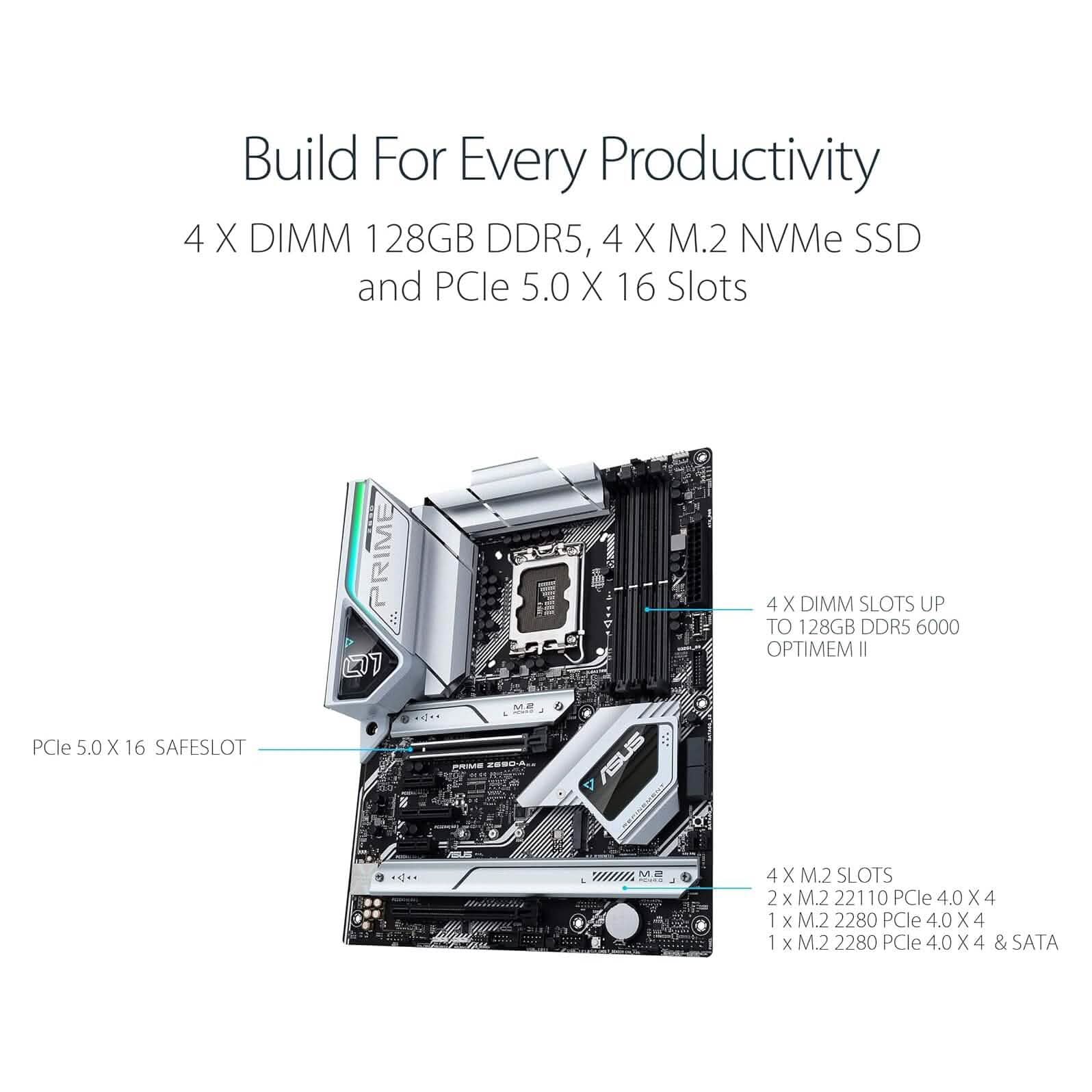 ASUS Prime Z690-A LGA 1700 Intel 12th ATX Motherboard  (Refurbished) DailySale