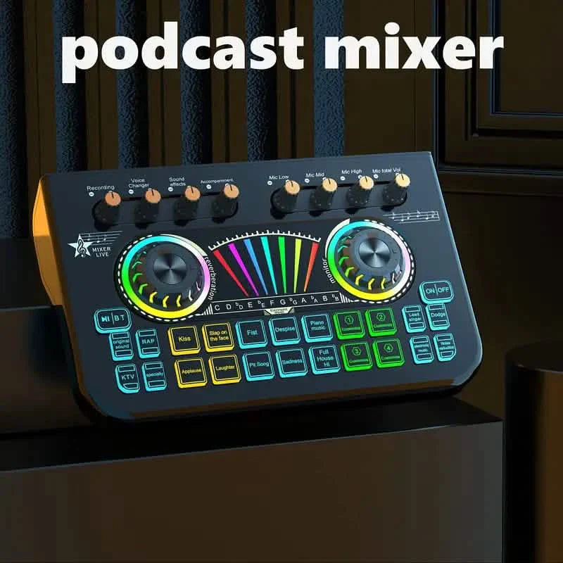 Audio Mixer, Live Sound Card And Audio Interface With DJ Mixer Effects And Voice Changer DailySale