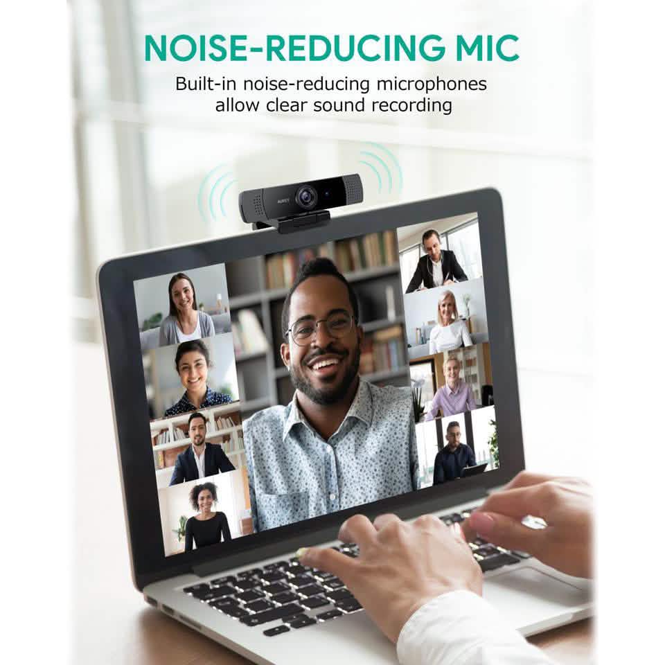 AUKEY 1080P Webcam with Dual Noise Reduction Stereo Microphones DailySale
