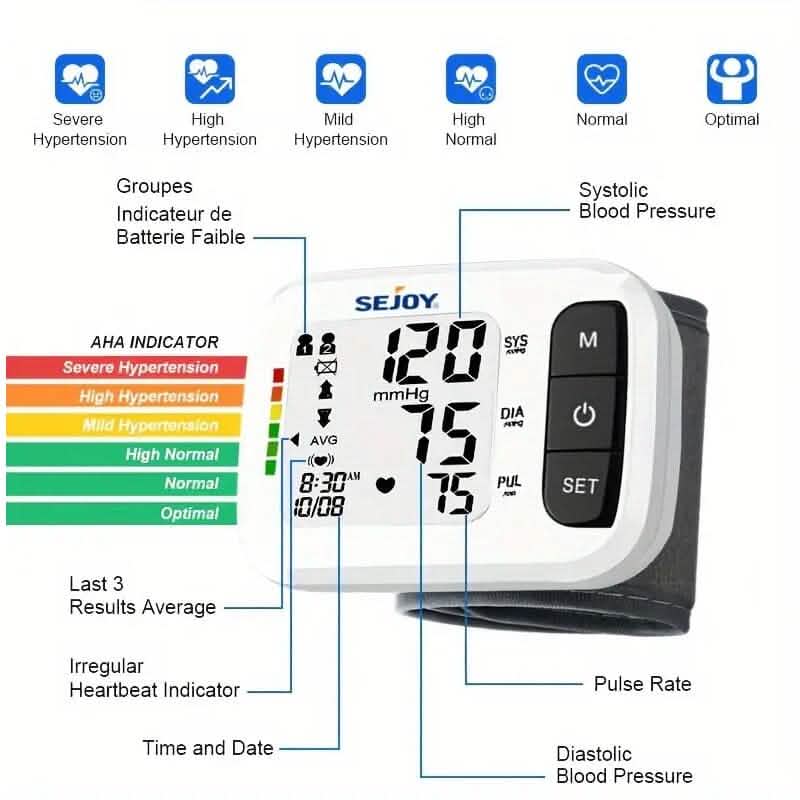Automatic Digital Wrist Blood Pressure Monitor DailySale