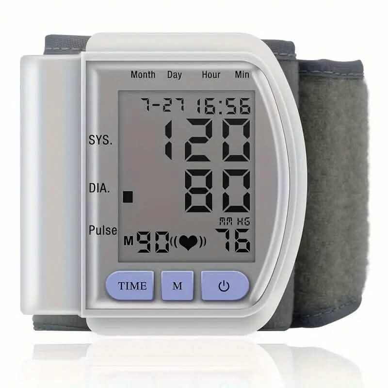 Automatic Digital Wrist Blood Pressure Monitor with Large LCD Display and Adjustable Cuff DailySale