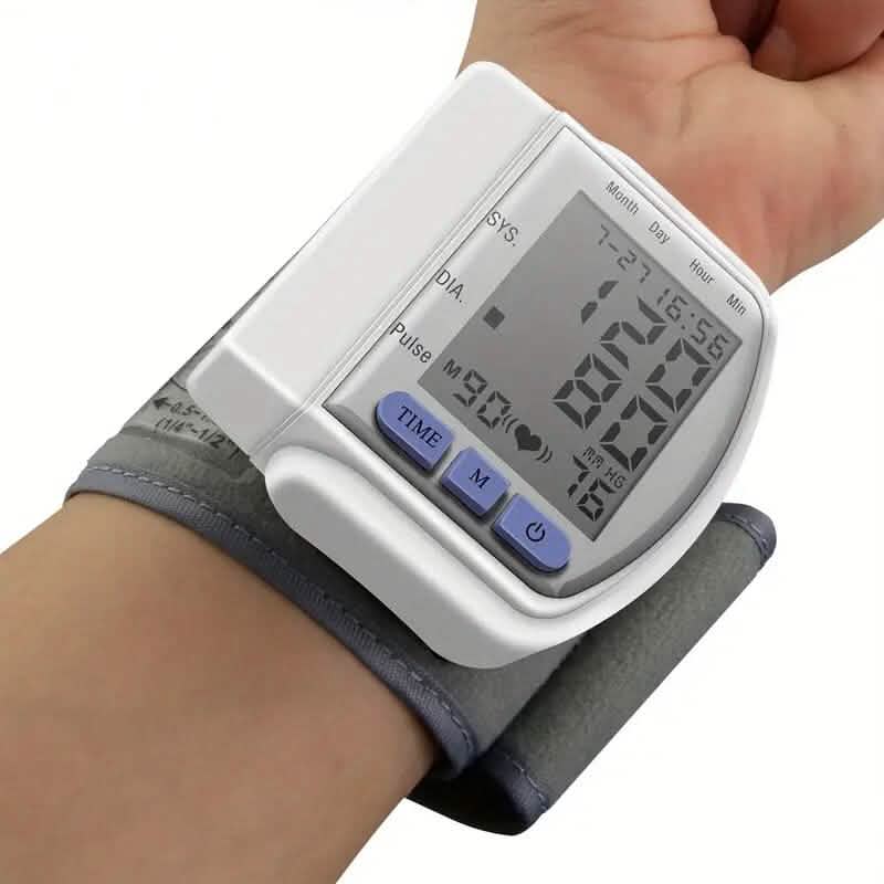 Automatic Digital Wrist Blood Pressure Monitor with Large LCD Display and Adjustable Cuff DailySale