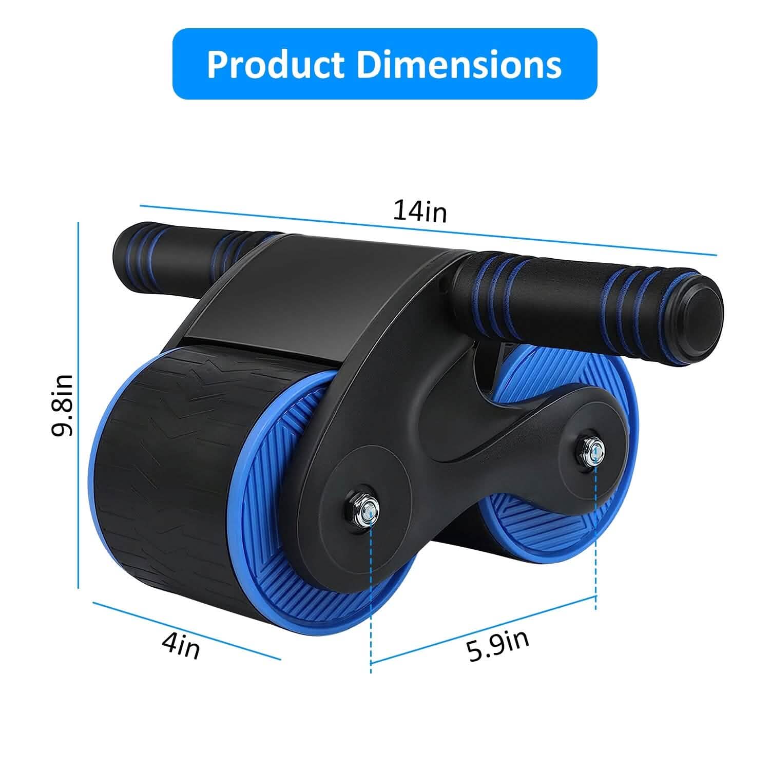 Automatic Rebound Anti-Slip AB Roller Wheel with Knee Pad Holder DailySale