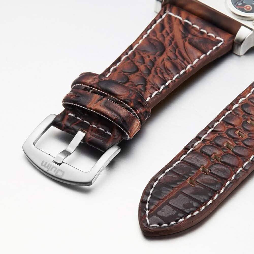 Avaner Mens Big Face Dual Time Zone Leather Strap Sport Watch DailySale
