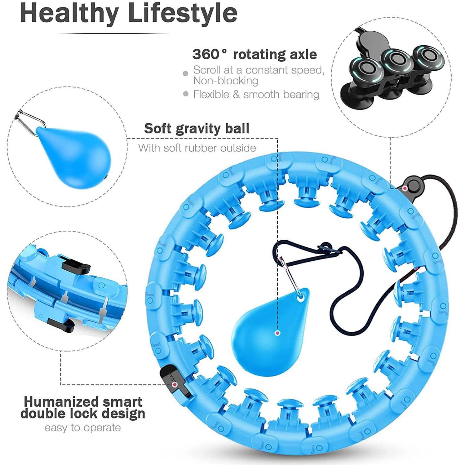 AZ GOGO Smart Hula Weighted Hoops DailySale
