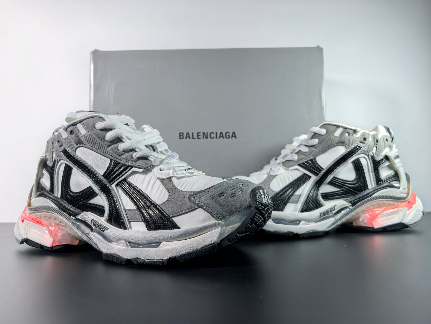 Balenciaga Triple S Sneaker – Triple White Leather & Mesh CUSTOM