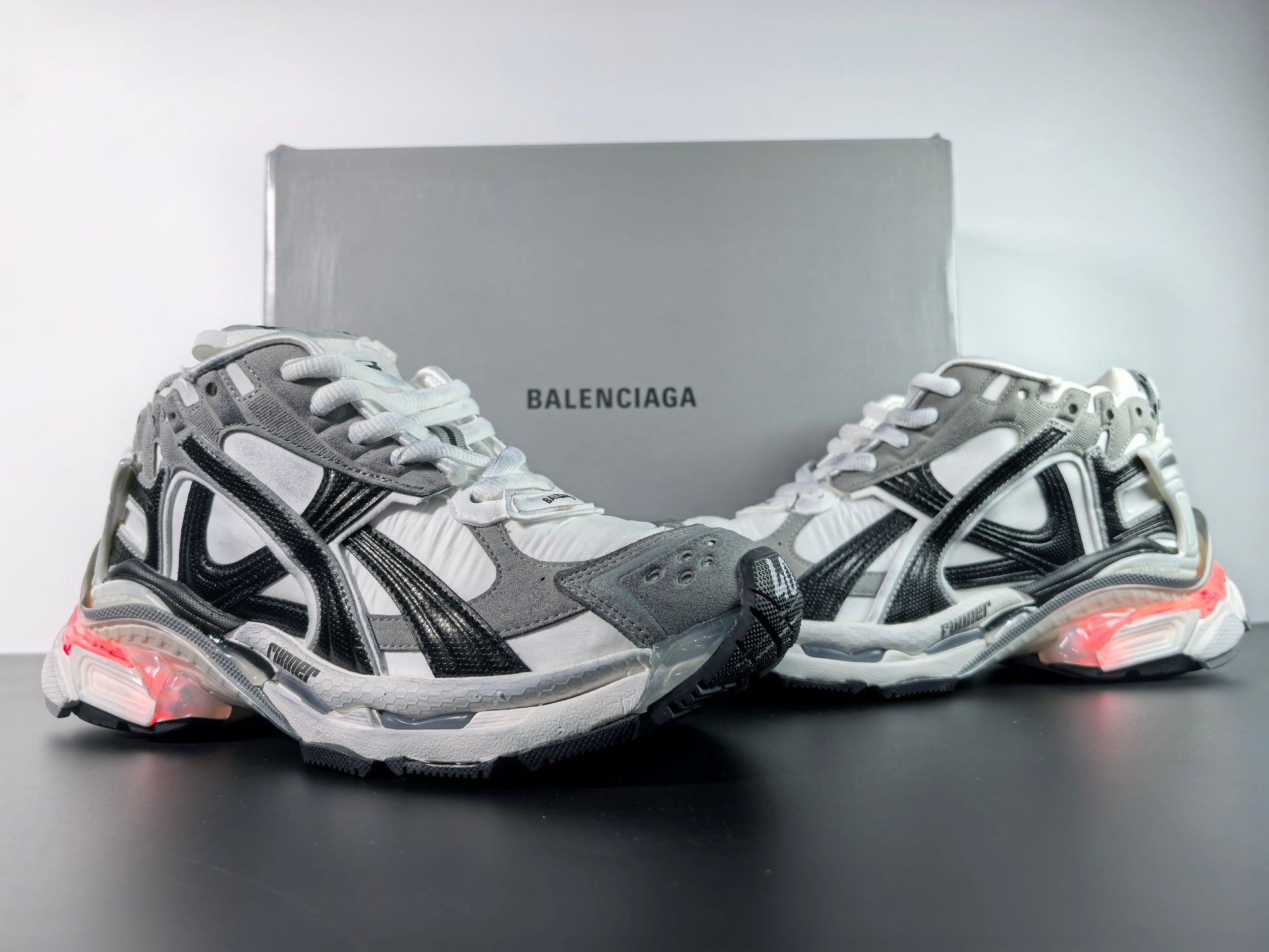 Balenciaga Triple S Sneaker – Triple White Leather & Mesh CUSTOM