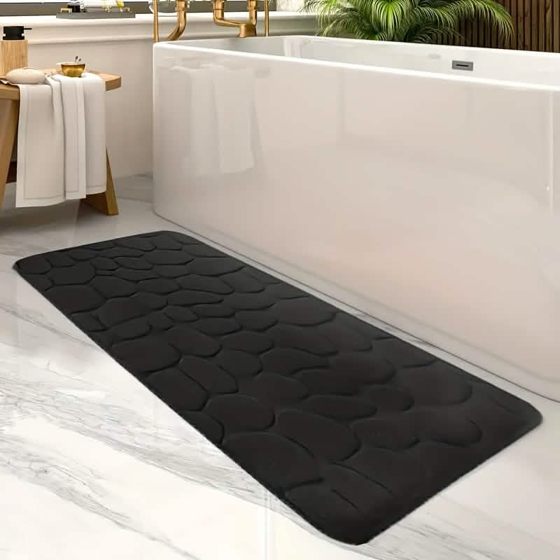 Ultra-Soft Memory Foam Bath Mat – Non-Slip, Absorbent (Gray Hexagon) DailySale