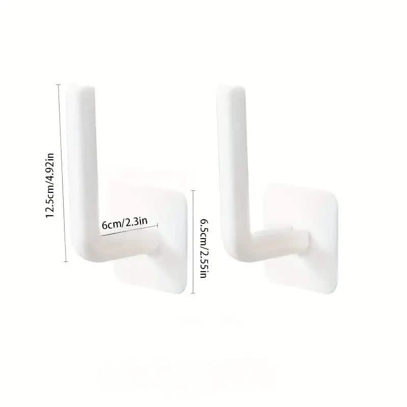 4-Pack: Adhesive Toilet Paper Holder, Wall Mount, White & Black DailySale