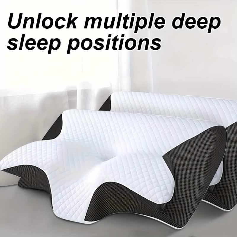 Ergonomic Memory Foam Neck Pillow – Slow Rebound, Back & Side Sleeper DailySale