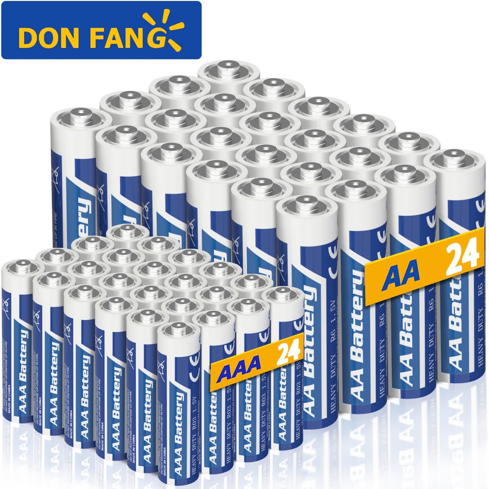 48-Pack: AA + AAA Carbon Battery Combo – 1.5V, Non-Rechargeable DailySale