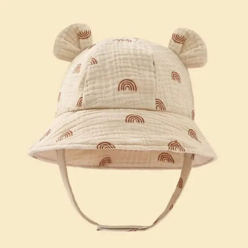 Baby Summer Beach Adjustable Bucket Cute Cotton Hat with Ears DailySale