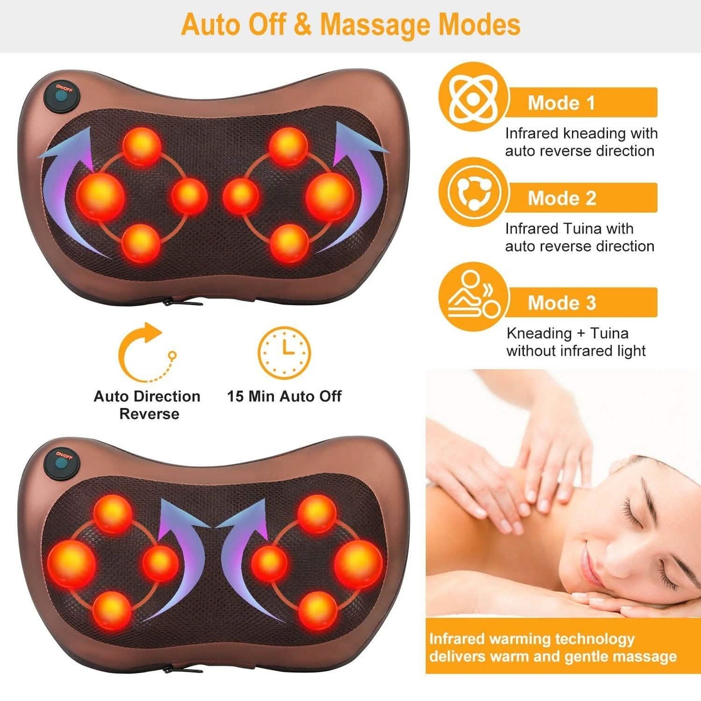 Back Neck and Shoulder Massage Pillow DailySale