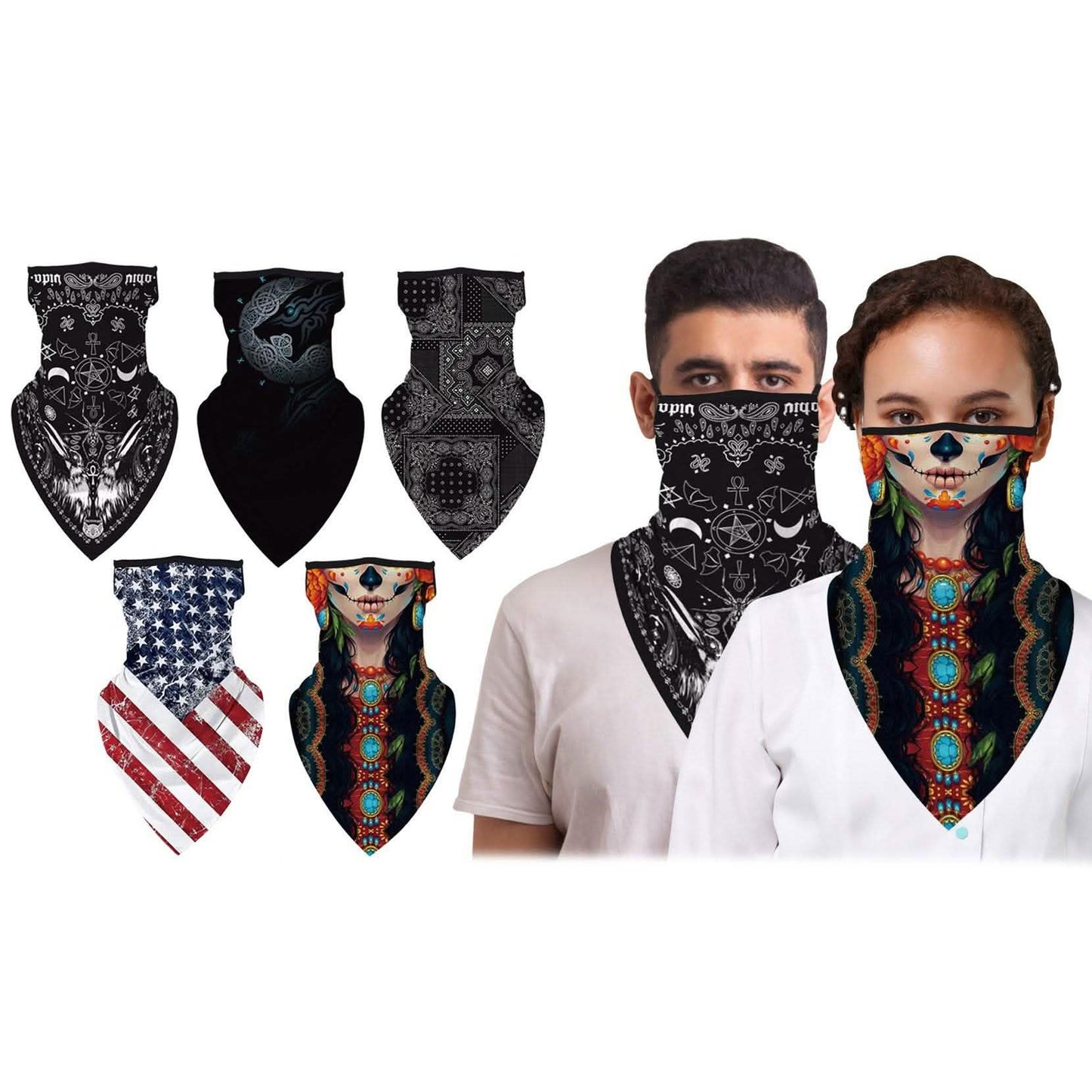 Balaclava Face Mask Neck Gaiter with Earloop for Men and Women DailySale