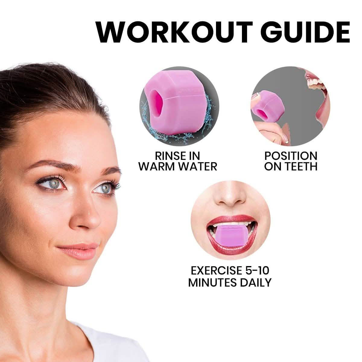 Ball Faced Jaw, Face And Neck Excercizer And Jawline Shaper Enhancer DailySale