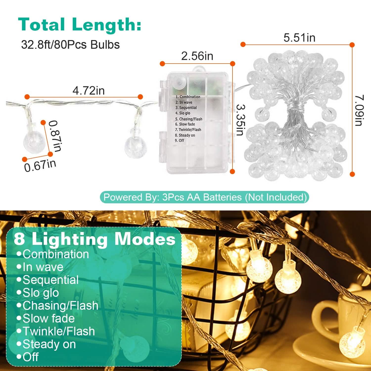 Ball LED Globe String Lights DailySale