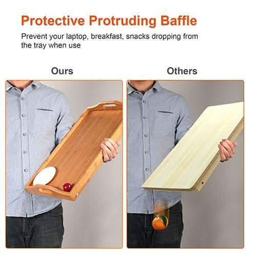 Bamboo Folding Bed Tray Table DailySale