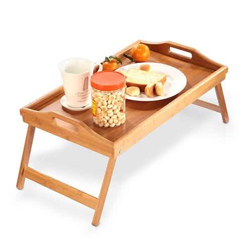 Bamboo Folding Bed Tray Table DailySale
