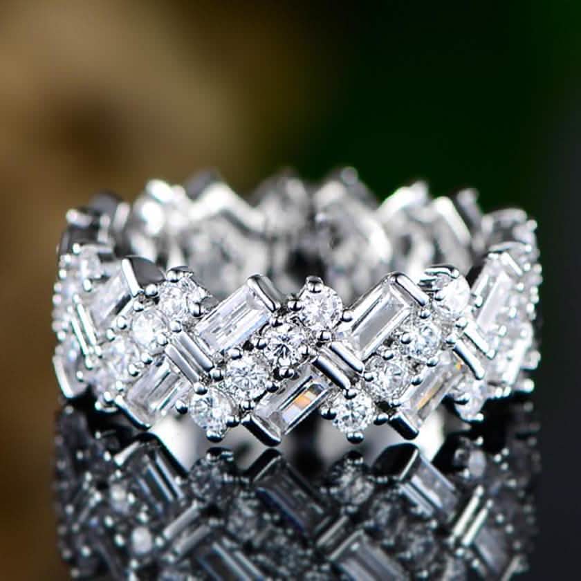 Barzel 18K Gold Plated Ring Made with Swarovski Crystal DailySale