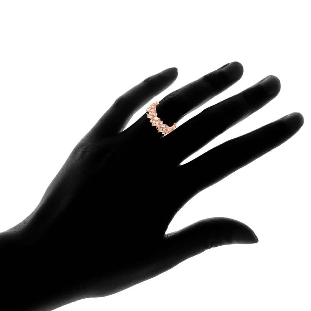 Barzel 18K Gold Plated Ring Made with Swarovski Crystal DailySale