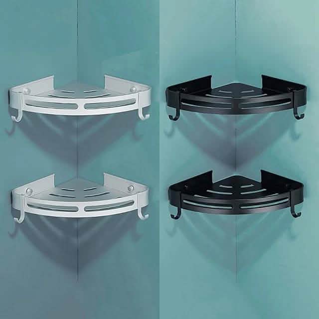 Bathroom Shelf Space Aluminum Wall Mount Triangle Shower Corner Storage Rack DailySale