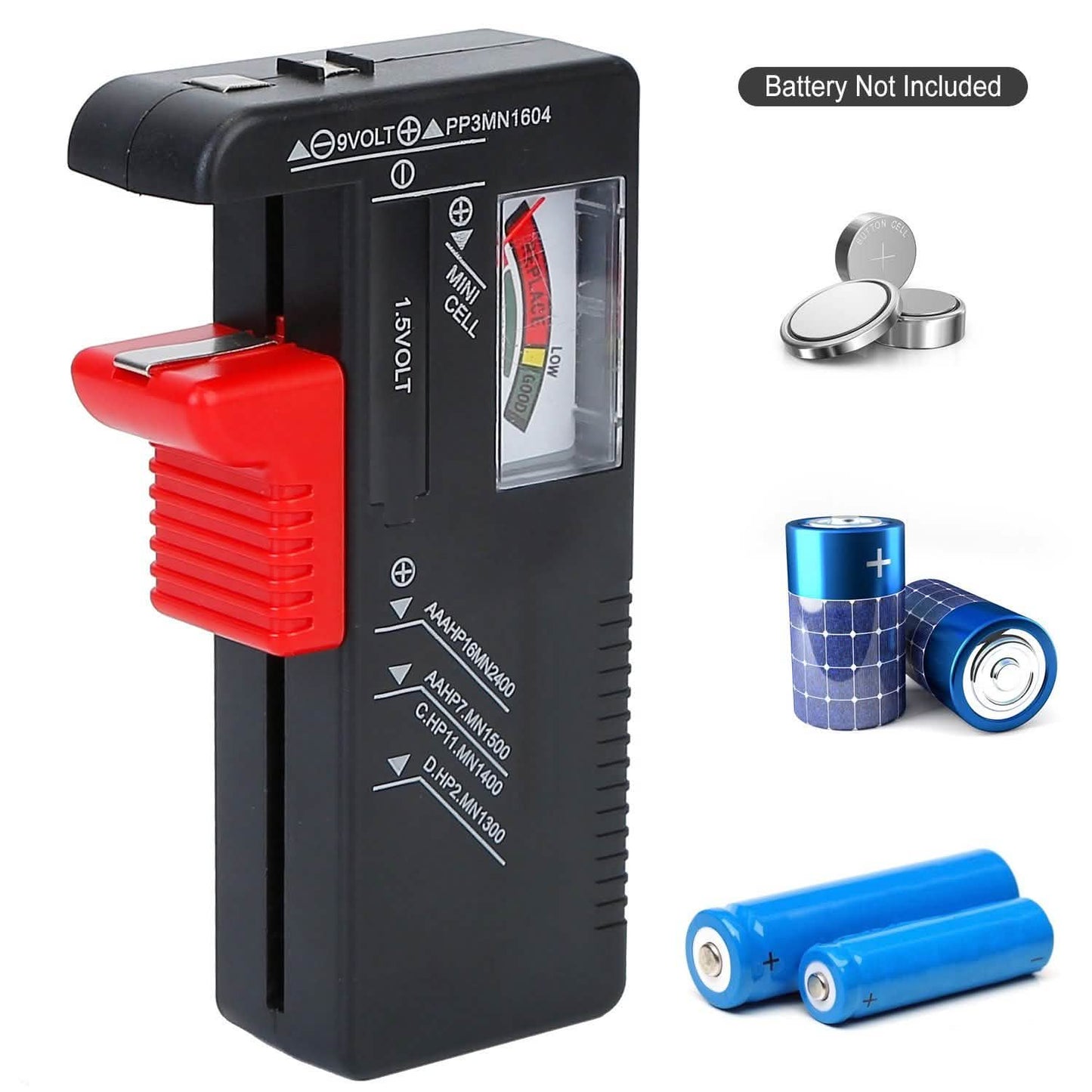 Battery Tester Checker Universal For AA AAA C D 9V 1.5V Button Cell Battery DailySale